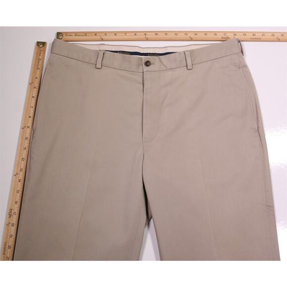 Brooks Brothers Advantage Chino * Lot of 2 * Khaki Flat Front Cotton Pants 38x30 - Picture 5 of 15